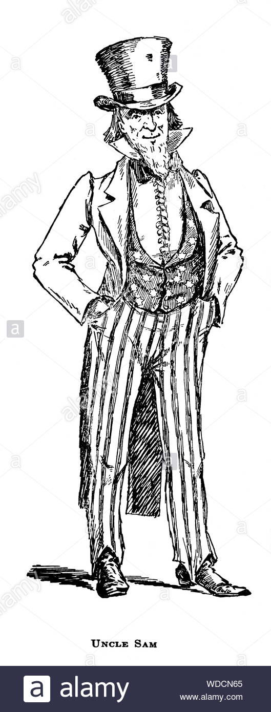 Uncle Sam, vintage Abbildung von 1900 Stockfoto