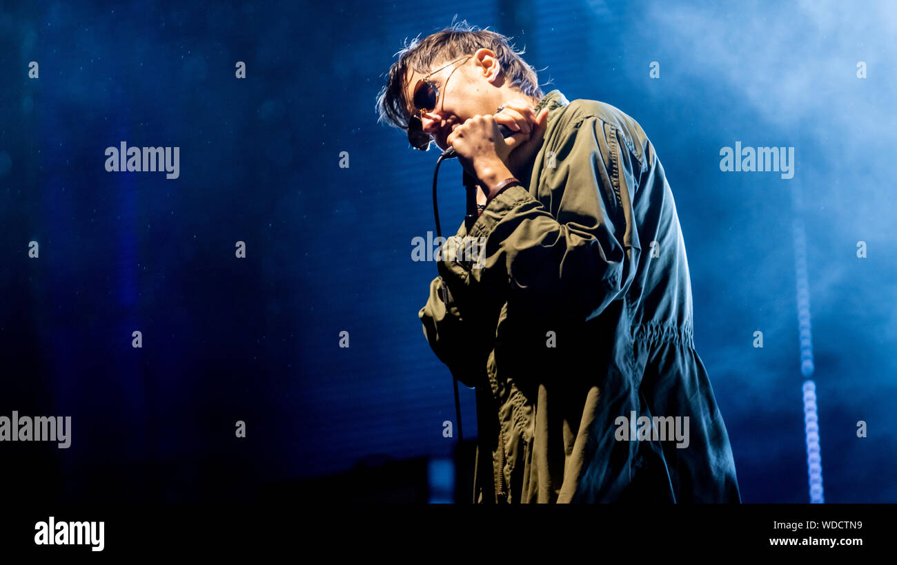 Julian Casablancas der Anschläge durchführen bei Open'er Festival, Gdynia, Polen am 4. Juli 2019 Stockfoto