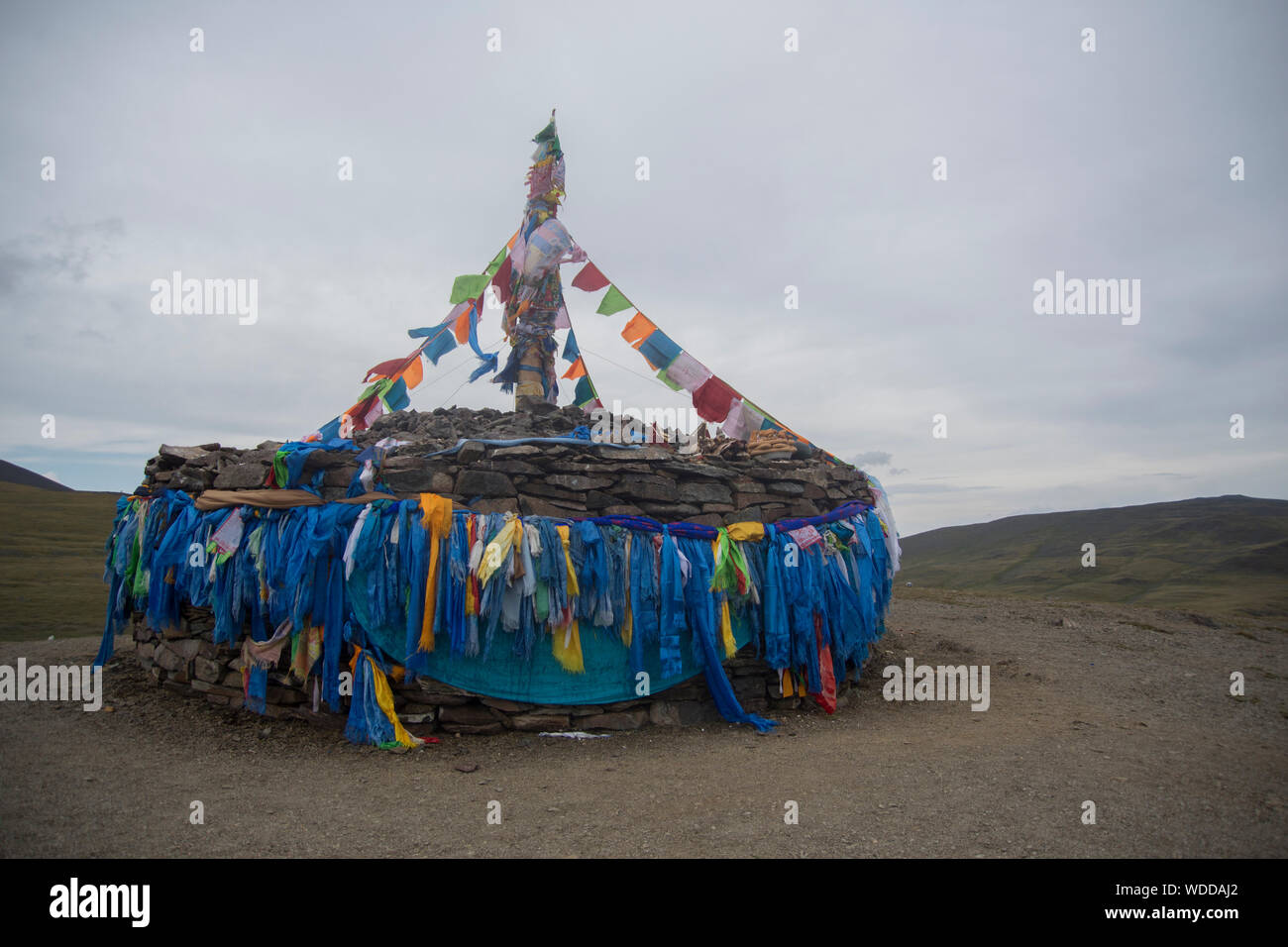 Chamanism im Altai Tavan Bogd Nationalpark, Mongolei Stockfoto