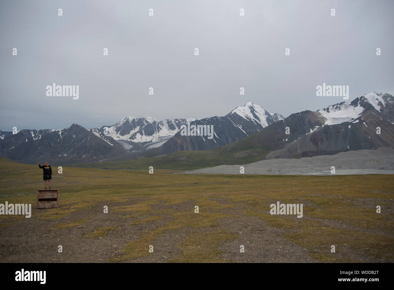 Potanin Gletscher im Altai Tavan Bogd Nationalpark, Mongolei Stockfoto