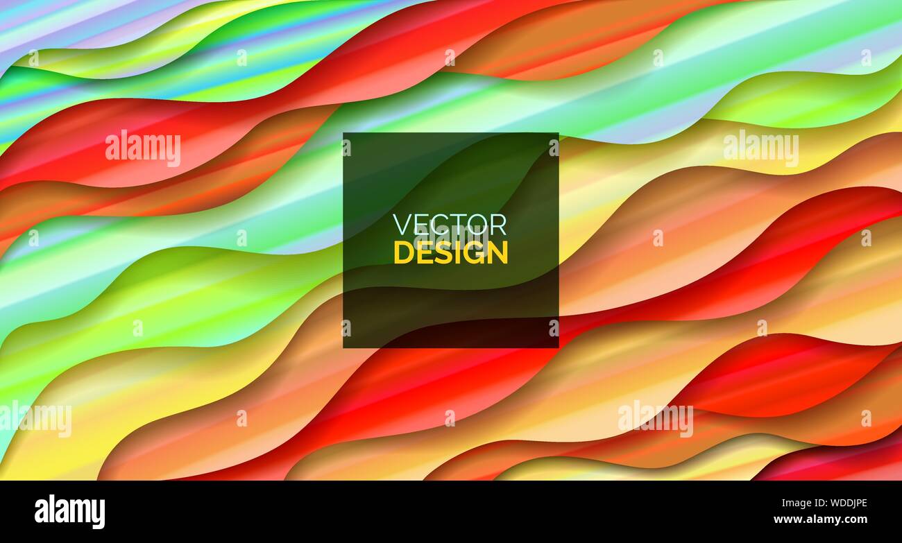 Zusammenfassung Hintergrund Flüssigkeit geometrische Design mit Flüssigkeiten und Formen. Trendy Vektor für Vorlagen, Karten, Farbe abdeckt. Wave flüssiger Form auf multycolor Stock Vektor