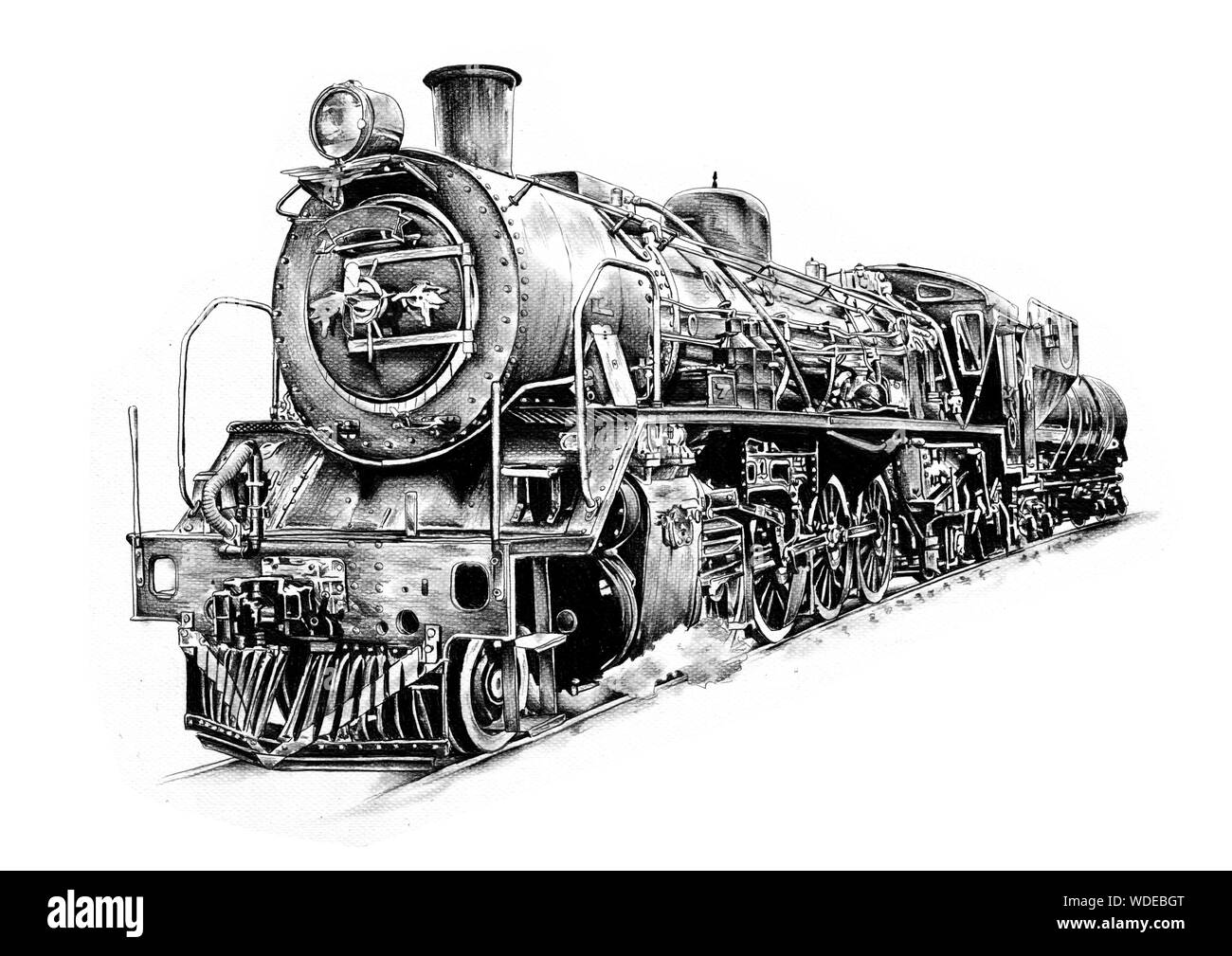 Alte Dampflokomotive Motor Retro Vintage Stockfoto