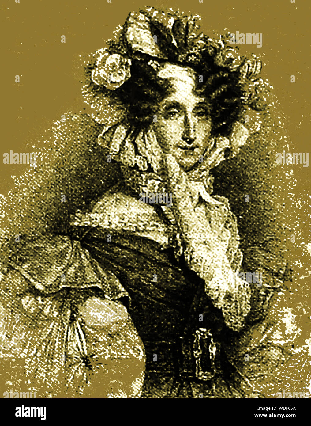 Ein altes Portrait von Marie Amelie Therese, Tochter von Ferdinand I., König von Neapel und französische Königin. Vollständiger Titel Maria Amelia Teresa di Borbone, Principessa di Borbone della Due Sicilie in Caserta, Italien. Marie Amélie starb im Alter von 83 in Claremont House, Esher, Surrey Stockfoto