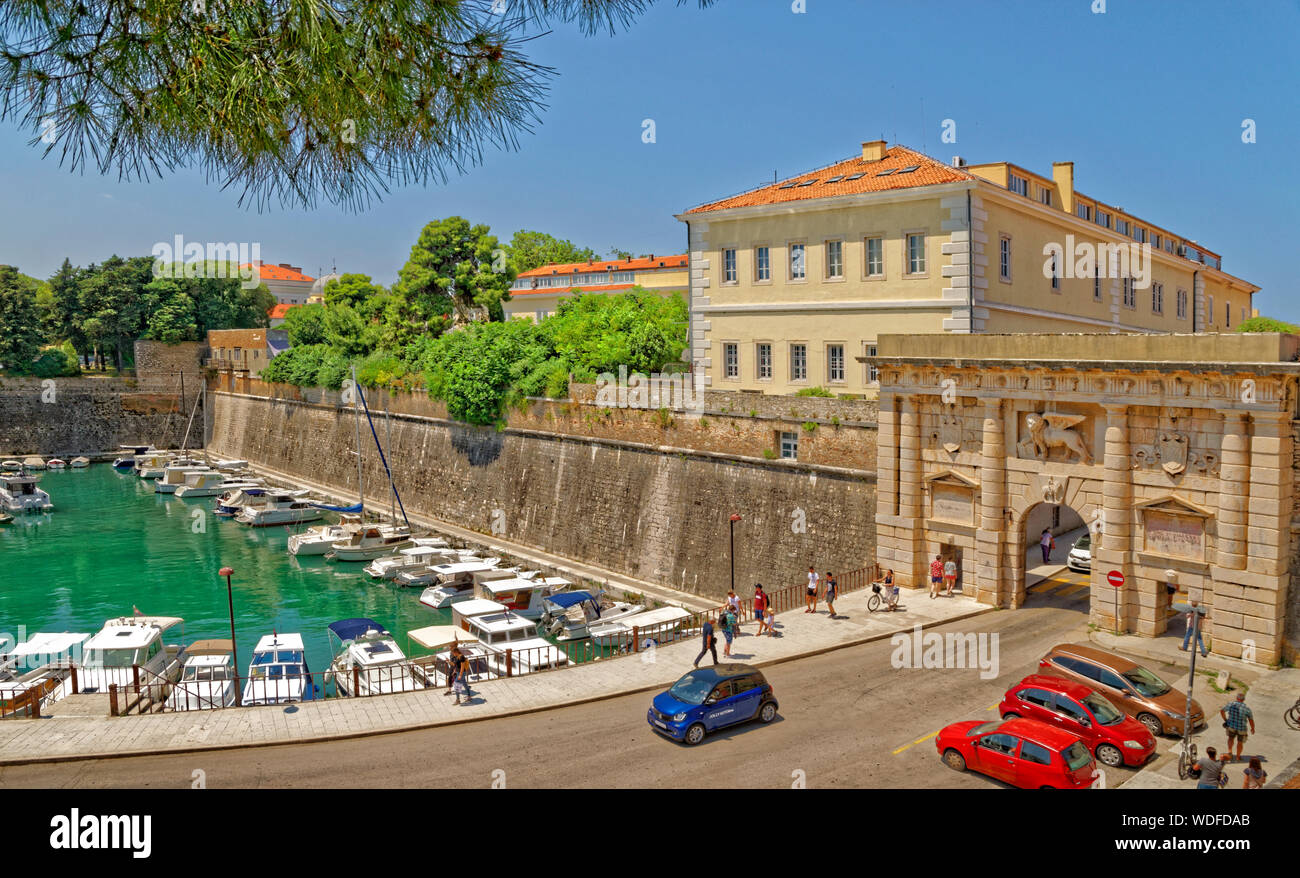 Kopnena Vrata oder 'Land Gate" in Zadar, Kroatien. Stockfoto