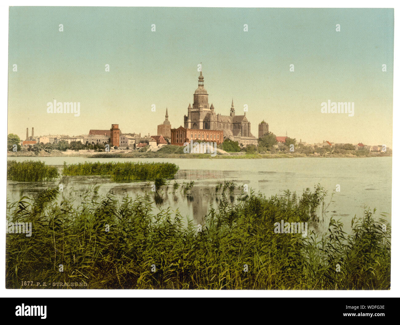 Allgemeine Ansicht, von der Station, Stralsund, Mecklenburg-Vorpommern, Deutschland Stockfoto