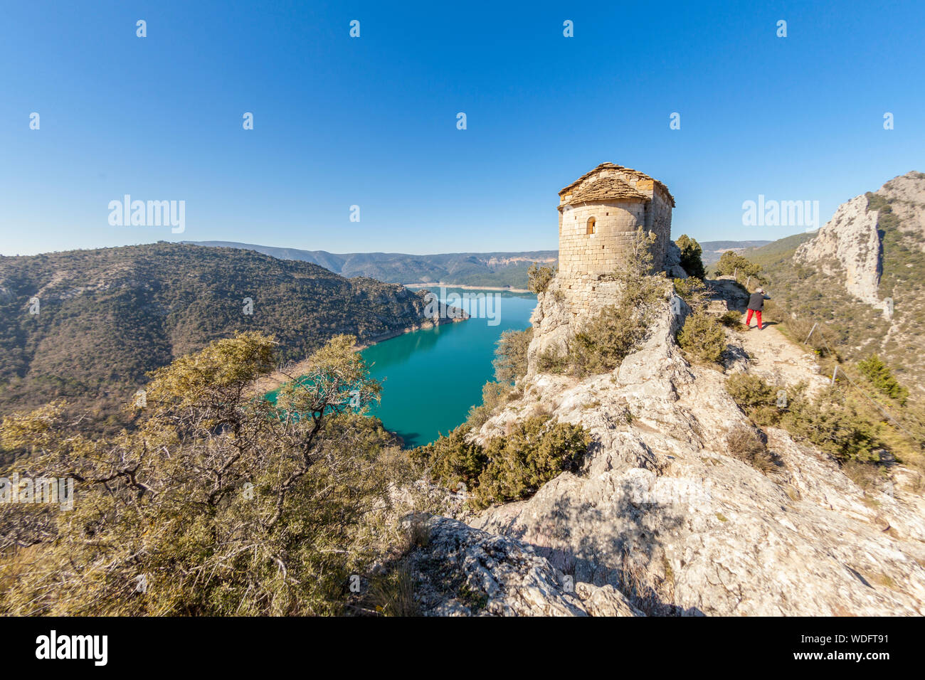 Kapelle von La Pertusa in Congost de Montrebei, Serra del Montsec, La Noguera, Lleida, Spanien Stockfoto