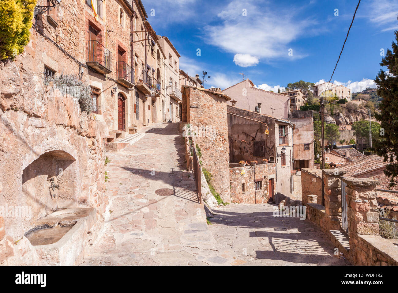 Mura Dorf im Naturpark Sant Llorenç Del Munt i l'Obac, Barcelona, Spanien Stockfoto