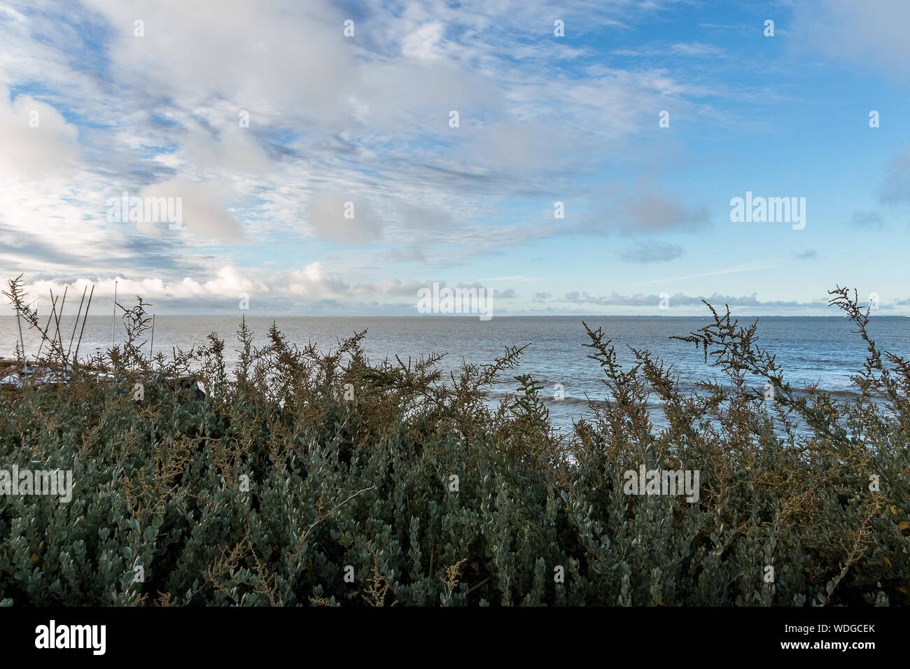 Atlantikküste, in der französischen Bretagne Stockfoto