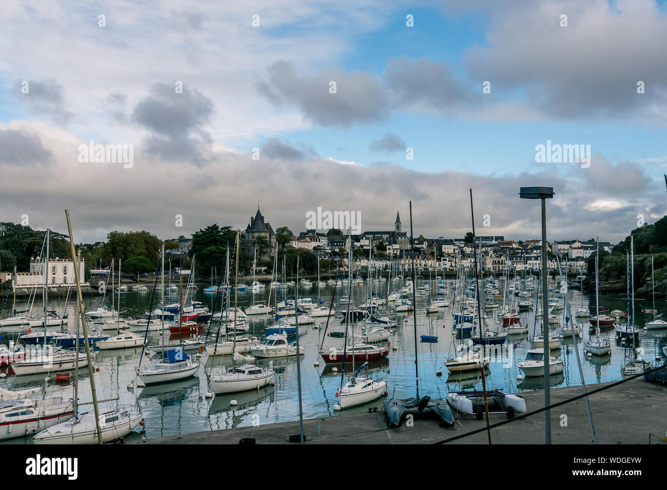 Hafen von Pornic in Frankreich Bretagne Stockfoto
