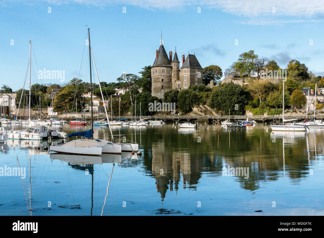 Schloss von Pornic in Frankreich Bretagne Stockfoto