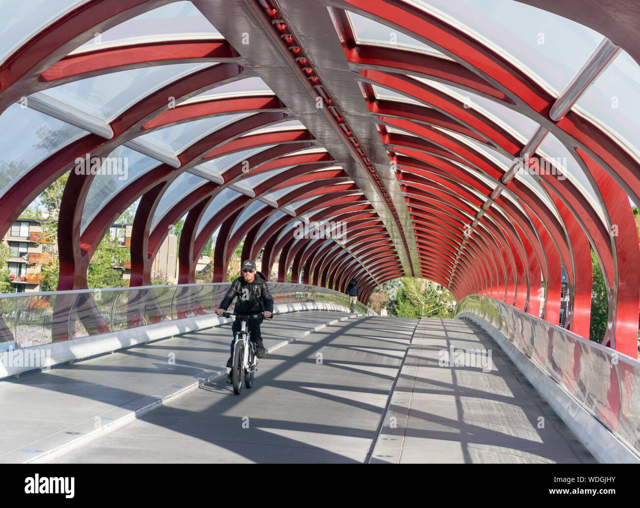 Peace Bridge Calgary, Alberta Stockfoto