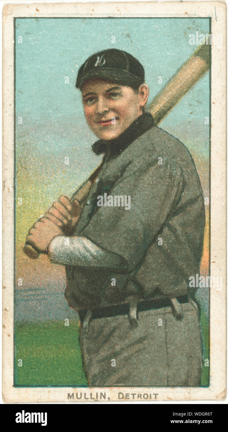George Mullin, Detroit Tiger baseball Card portrait Abstract / Medium: 1 Print: Relief mit Rasterung, Farbe. Stockfoto George Mullin, Detroit Tiger baseball Card portrait Abstract / Medium: 1 Print: Relief mit Rasterung, Farbe. Stockfoto