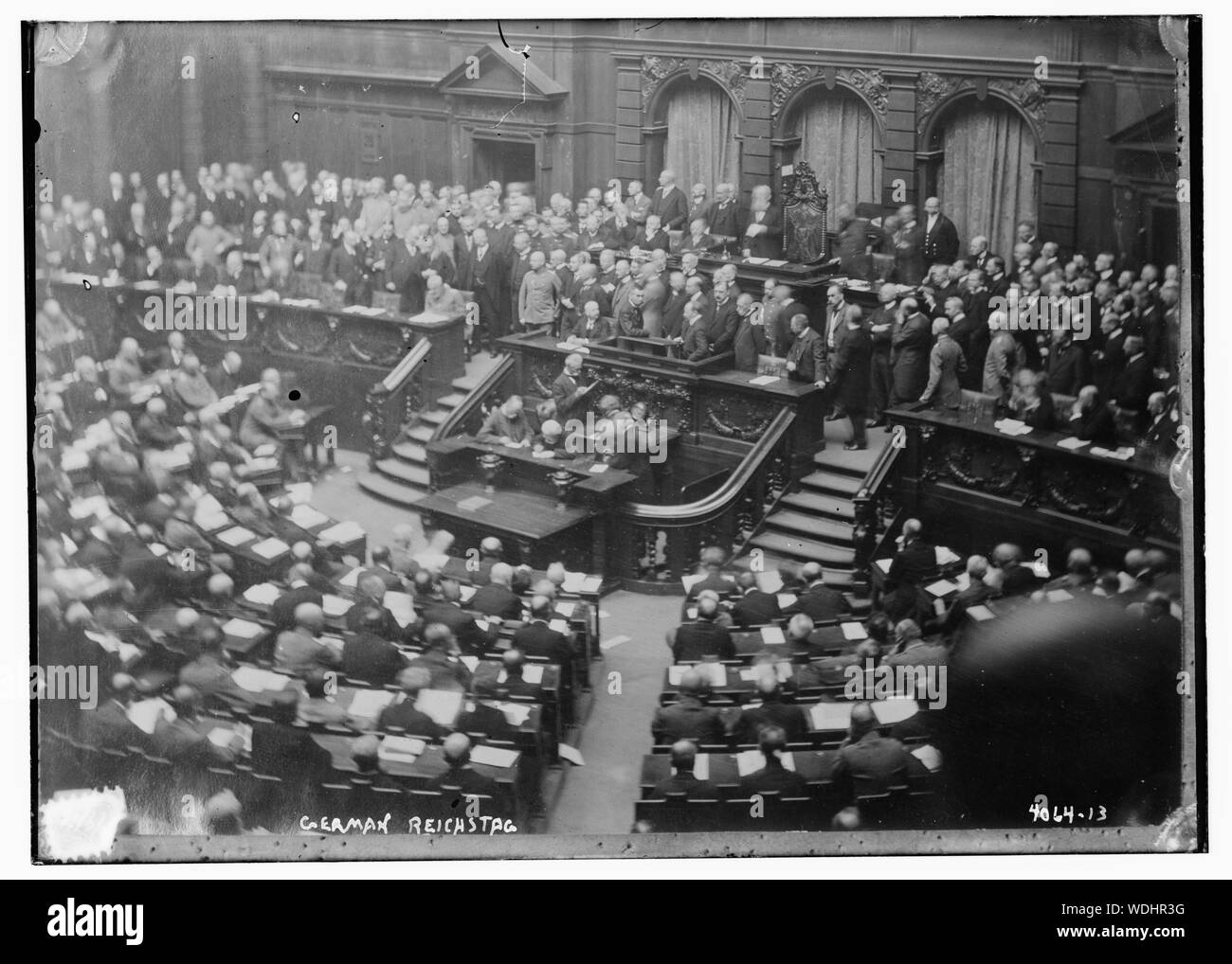 Deutsche Reichstag Abstract / Medium: 1 Negativ: Glas 5 x 7 in. oder kleiner. Stockfoto