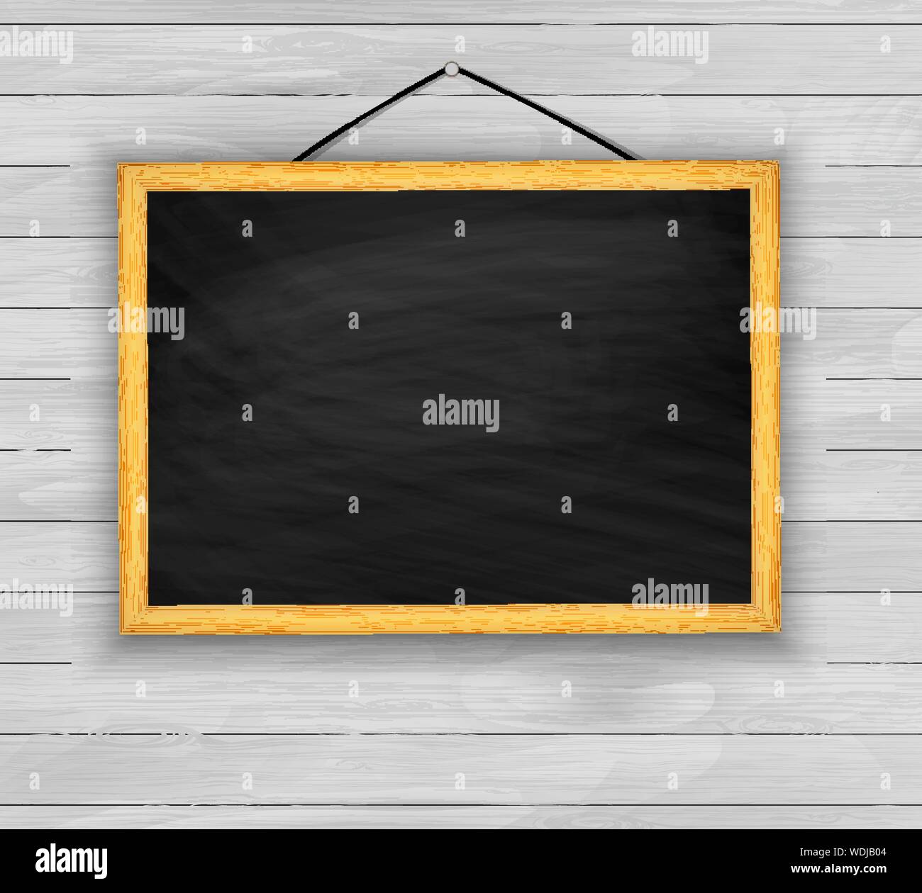 Blackboard auf hölzernen Hintergrund Vektor Stock Vektor