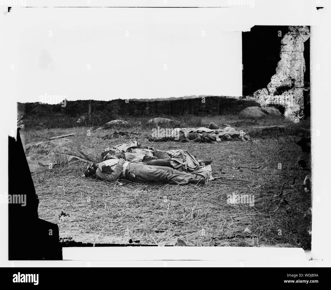 Gettysburg, Pennsylvania. Konföderierte Soldaten, wie sie fielen in der Nähe des Schlachtfeldes Stockfoto