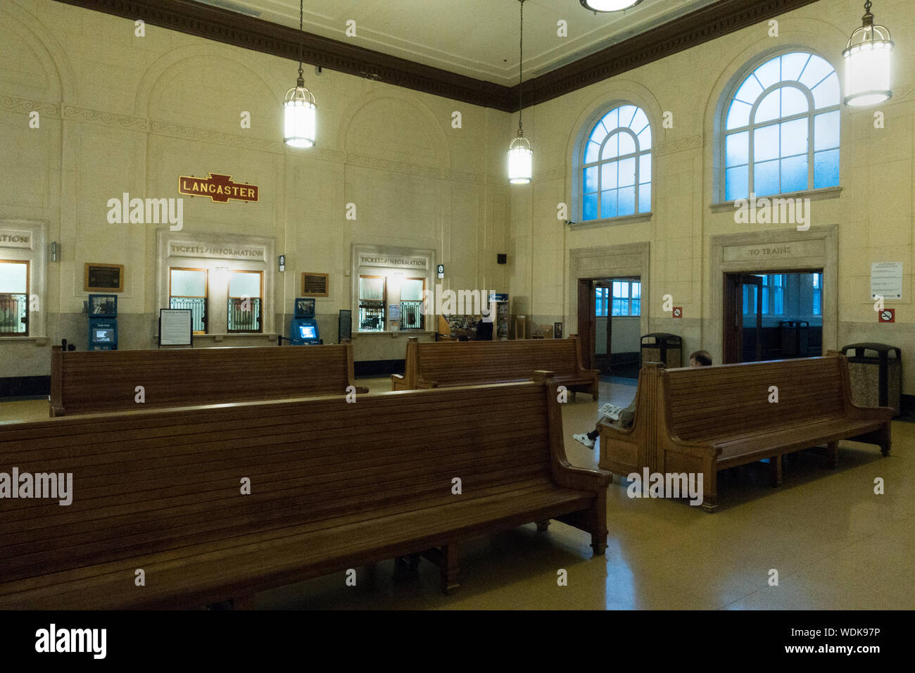 Lancaster Bahnhof in Pennsylvania Stockfoto