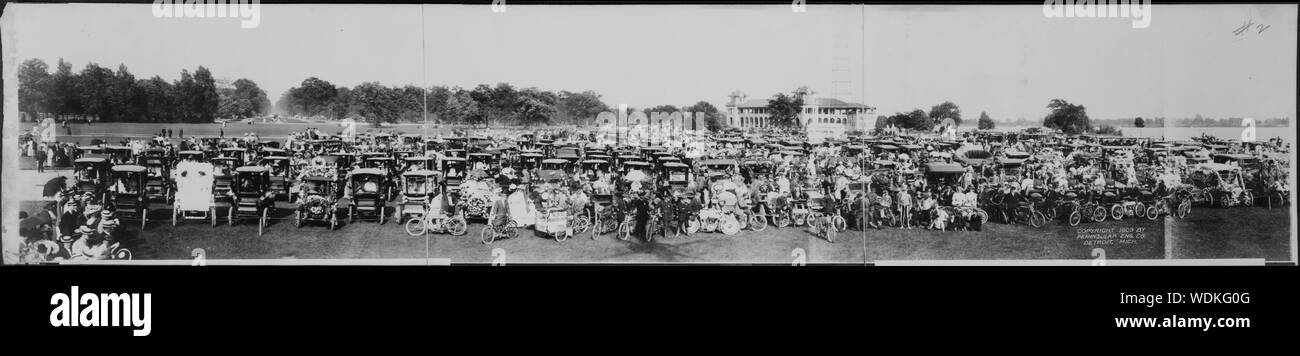 Glidden Tour Parade an der Belle Isle Stockfoto