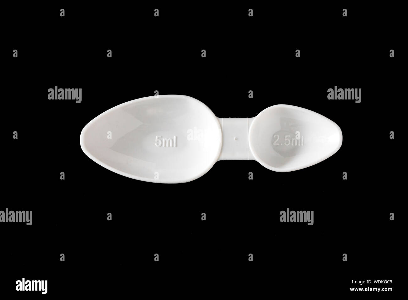 Medizin Messlöffel. Stockfoto