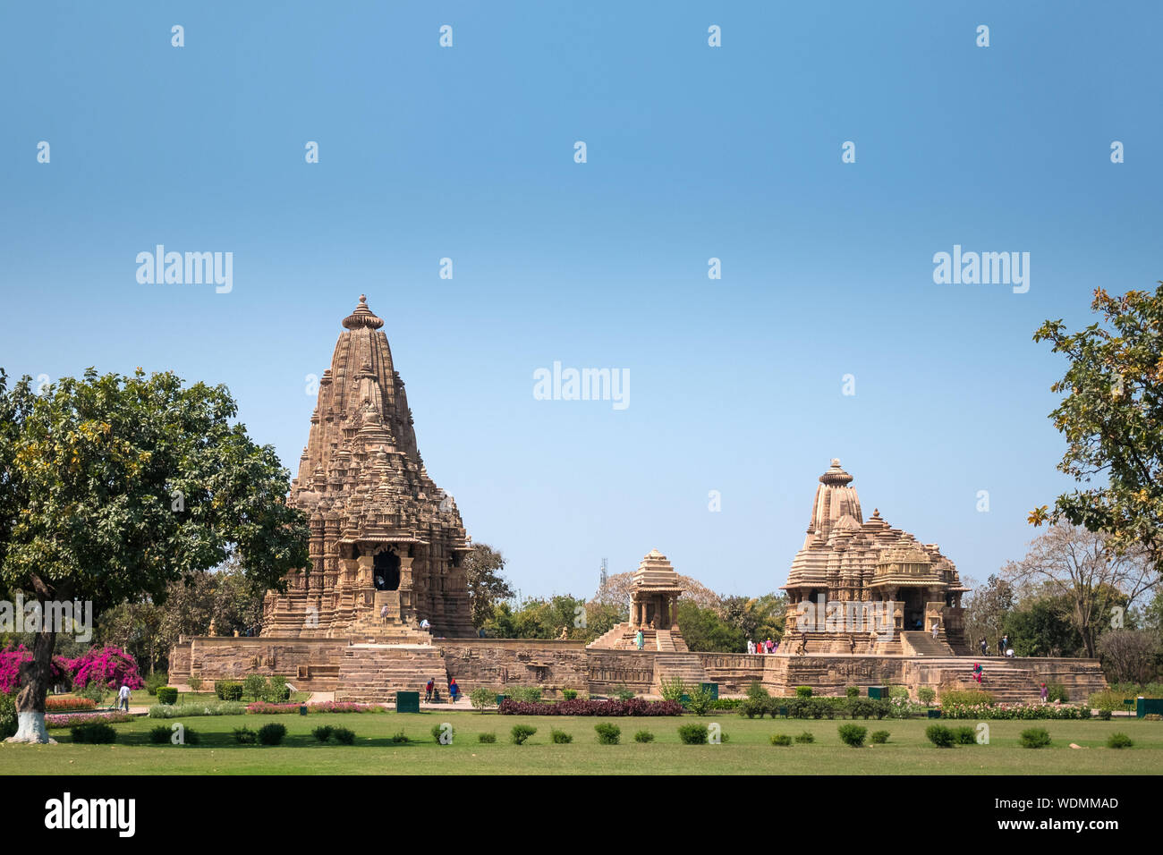 Khajuraho Gruppe von Denkmälern, Khajuraho, Madhya Pradesh, Indien, Asien Stockfoto