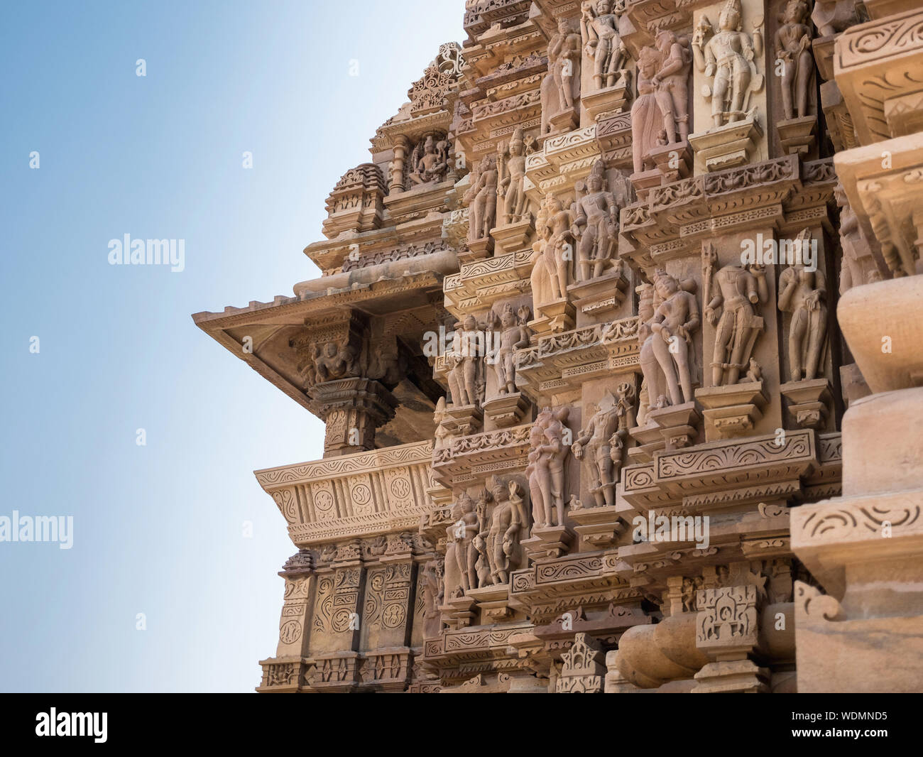 Kandariya Mahadeva, Khajuraho Gruppe von Denkmälern, Khajuraho, Madhya Pradesh, Indien, Asien Stockfoto