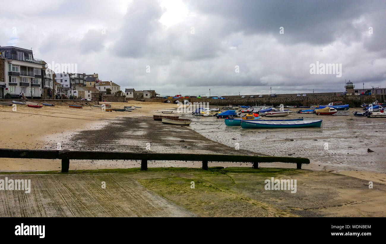 Dorf von St Ives Cornwall Stockfoto