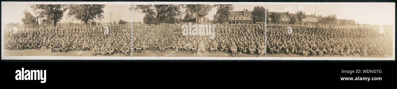 Studium Offiziere, 3. Vorläufige Training Regiment, Madison Kaserne, N.Y., 14. August 1917 Stockfoto