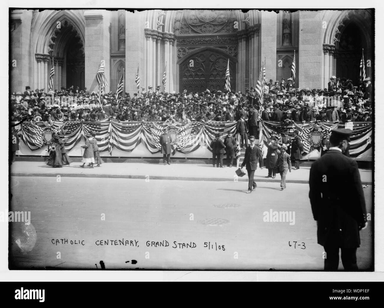 Grand Stand, Katholische Centenary, New York Abstract / Medium: 1 Negativ: Glas 5 x 7 in. oder kleiner. Stockfoto