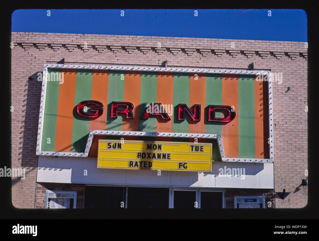 Grand Theatre, Main Street, Harlem, Montana Stockfoto