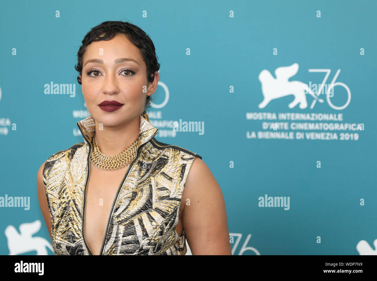 Venedig, Italien. 29 Aug, 2019. Schauspielerin Ruth Negga besucht einen Fotoshooting für den Film "Ad Astra" während der 76. Internationalen Filmfestspielen von Venedig in Venedig, Italien, am 12.08.29., 2019. Credit: Cheng Tingting/Xinhua/Alamy leben Nachrichten Stockfoto