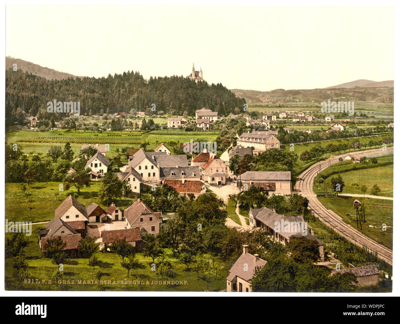 Graz, Maria Strassengal (d. h., Maria-Strassongel) und Judendorf, Steiermark, Österreich-ungarn ist Teil von: Ansichten der österreichisch-ungarischen Monarchie in der Photochrom Print Collection. Drucken Art.Nr. 9317. Titel von den Detroit Publishing Co., Katalog J - Ausland abschnitt, Detroit, Mich.: Detroit Publishing Company, 1905. Stockfoto