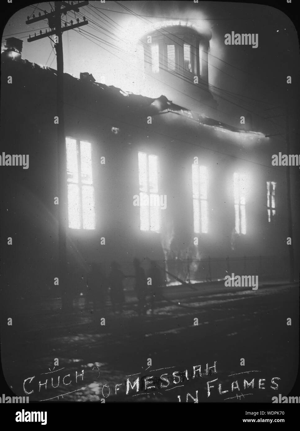 Große Baltimore Fire - Kirche des Messias Stockfoto