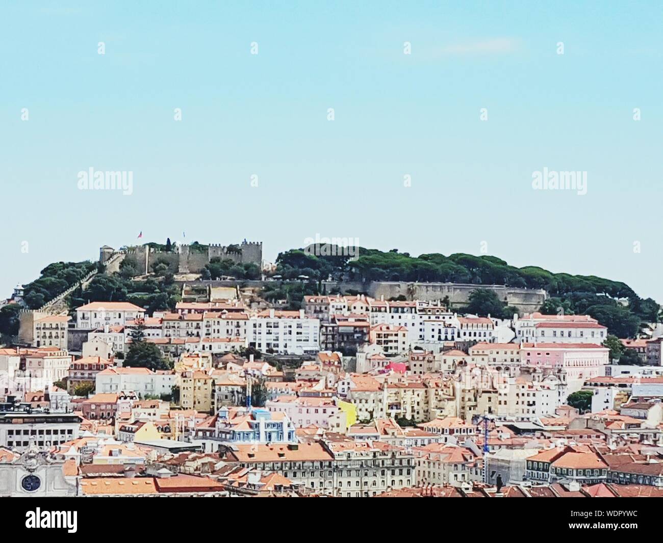 Stadtbild gegen klaren Himmel Stockfoto