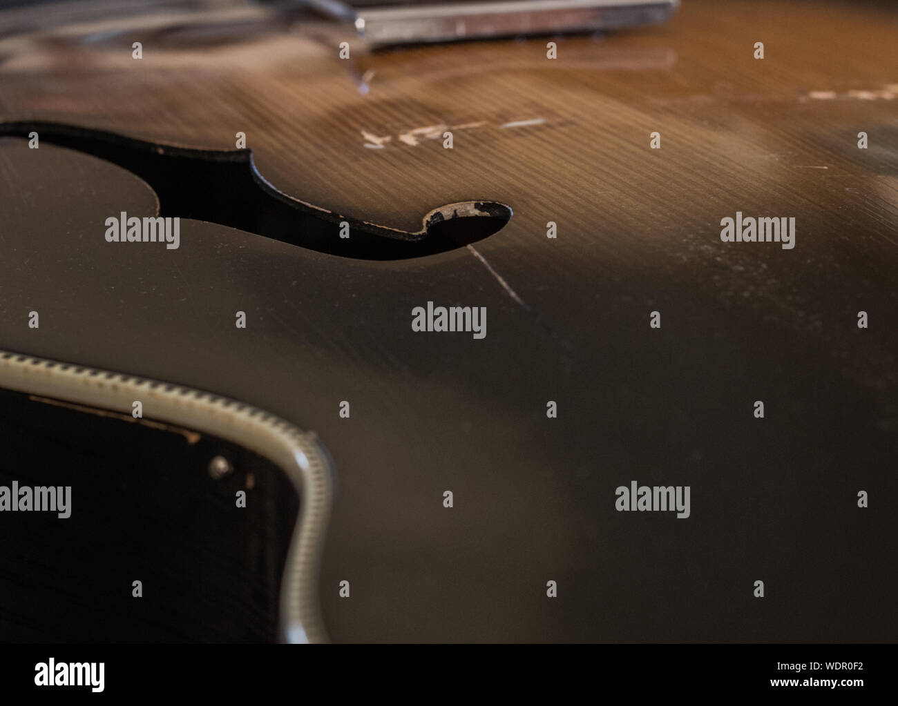 Gitarre close up-antik Ovation Stockfoto