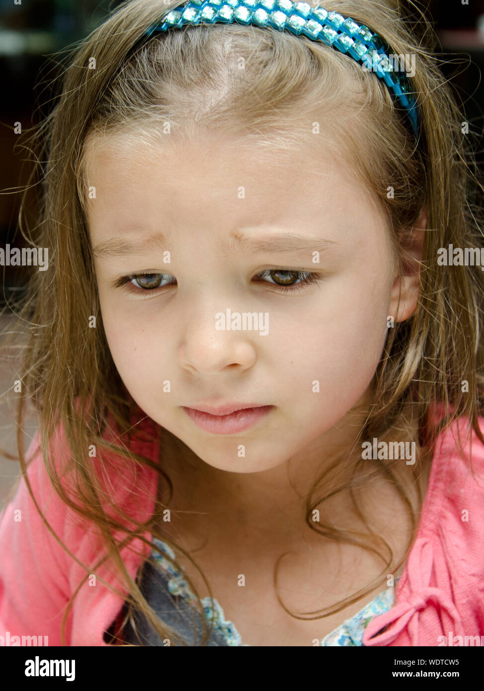 Close-up von Sad Girl Stockfoto