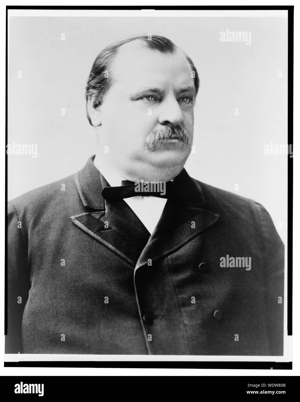 Grover Cleveland, Büste Porträt, Sitzen, nach rechts Abstract / Medium: 1 Foto: Schwarz und Weiß, Silbergelatineabzug, 21 x 26 cm. (8 x 10 in.-Format) Stockfoto