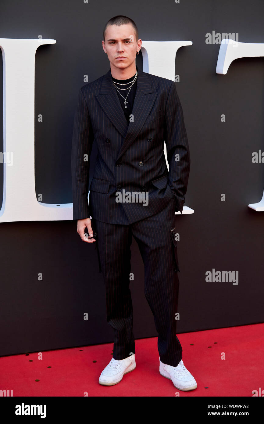 Madrid, Spanien. 29 Aug, 2019. Aron Piper besucht die ELITE Premiere Callao City Lights in Madrid. Credit: SOPA Images Limited/Alamy leben Nachrichten Stockfoto