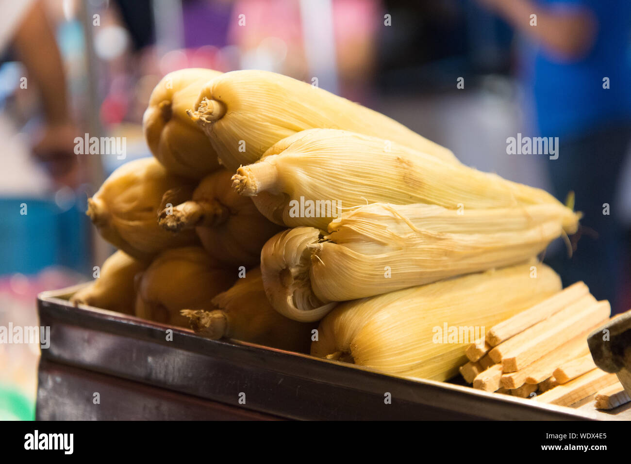 Haufen Tamales, mexikanisches Essen Stockfoto