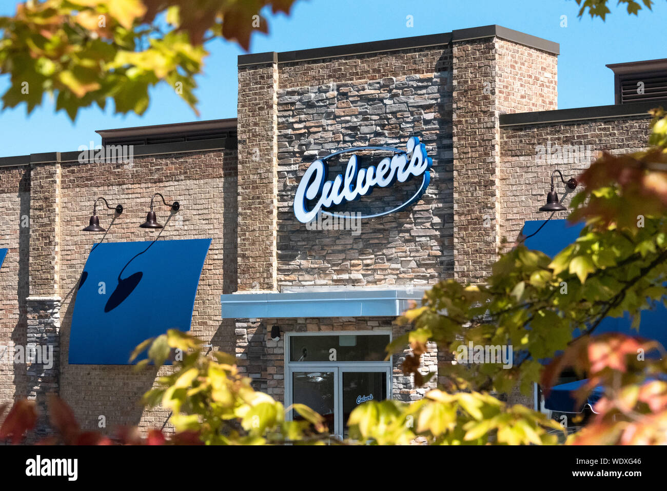 Culver's Fast-Food-Restaurant, bekannt für Frozen Custard und ButterBurgers, in Lawrenceville (Atlanta), Georgia. (USA) Stockfoto