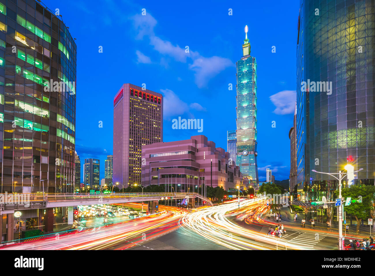 Nacht Szene der Stadt Taipei in Taiwan Stockfoto