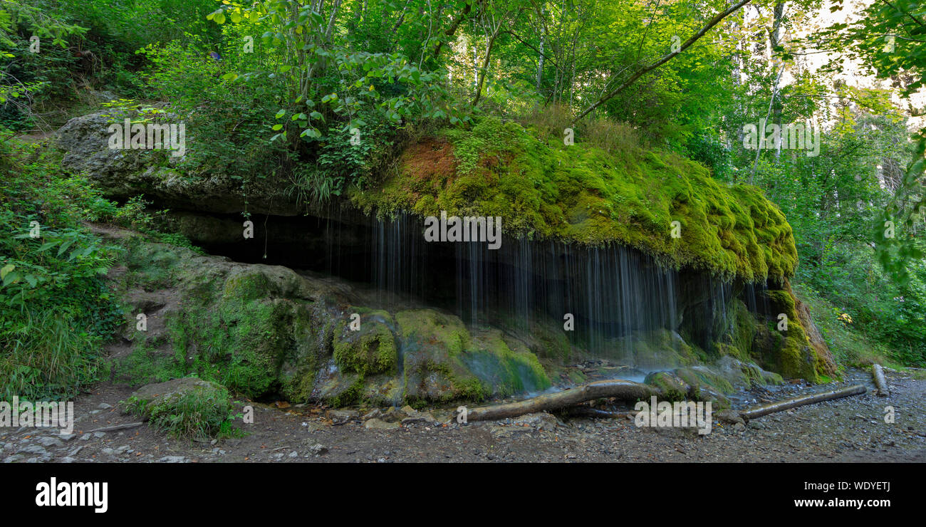 Moos Wasserfall Wutachschlucht Schlucht, Schwarzwald, Baden-Württemberg, Deutschland, Stockfoto