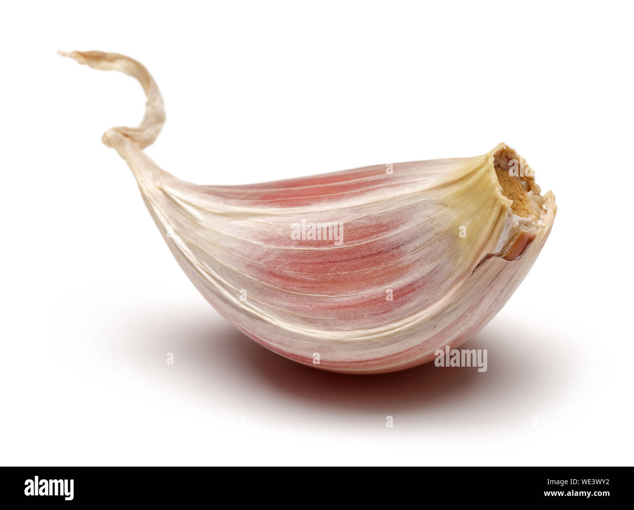 Knoblauchzehe isolierten auf weißen Hintergrund Stockfoto