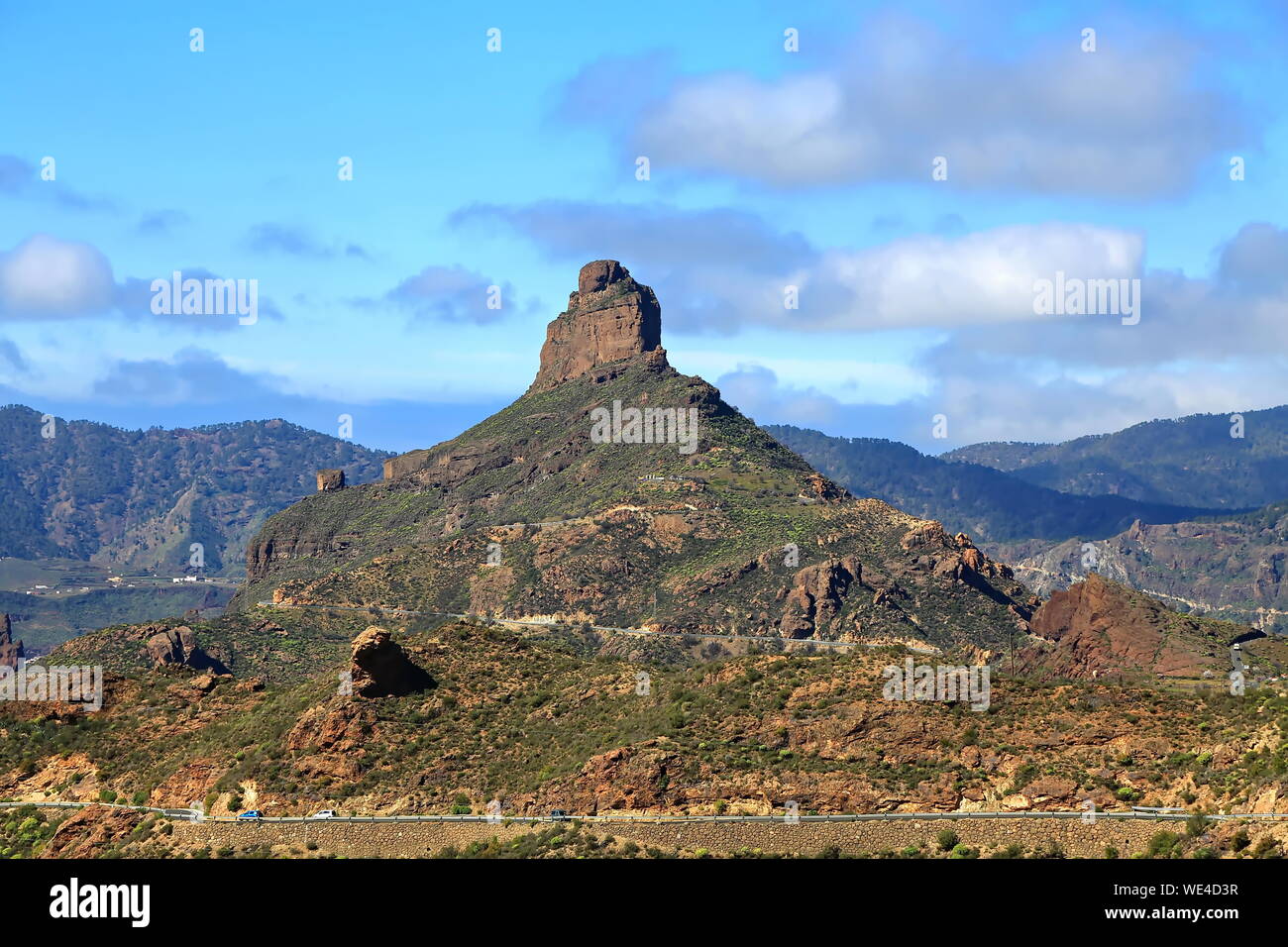 Roque Bentayga ein Gipfel auf Gran Canaria Stockfoto