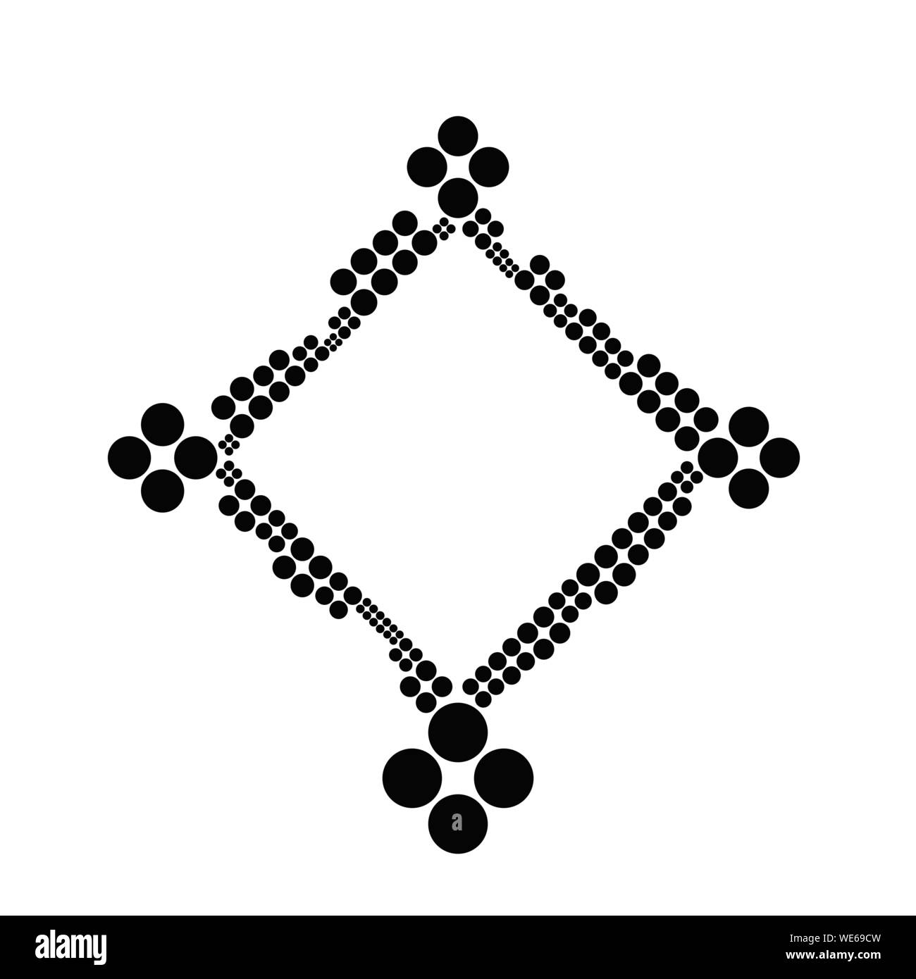 Minimale dot Abzeichen Hintergrund Gestaltungselement - Moderne geometrische abstrakte schwarze und weiße Vektorgrafik Stock Vektor