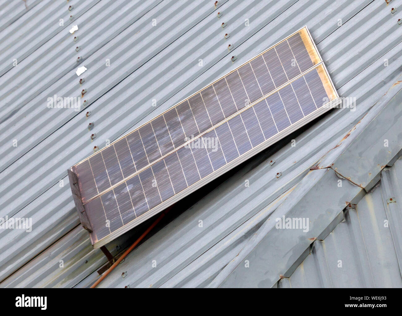 Kleines Solarmodul in Madagaskar, grüne Energie Stockfoto