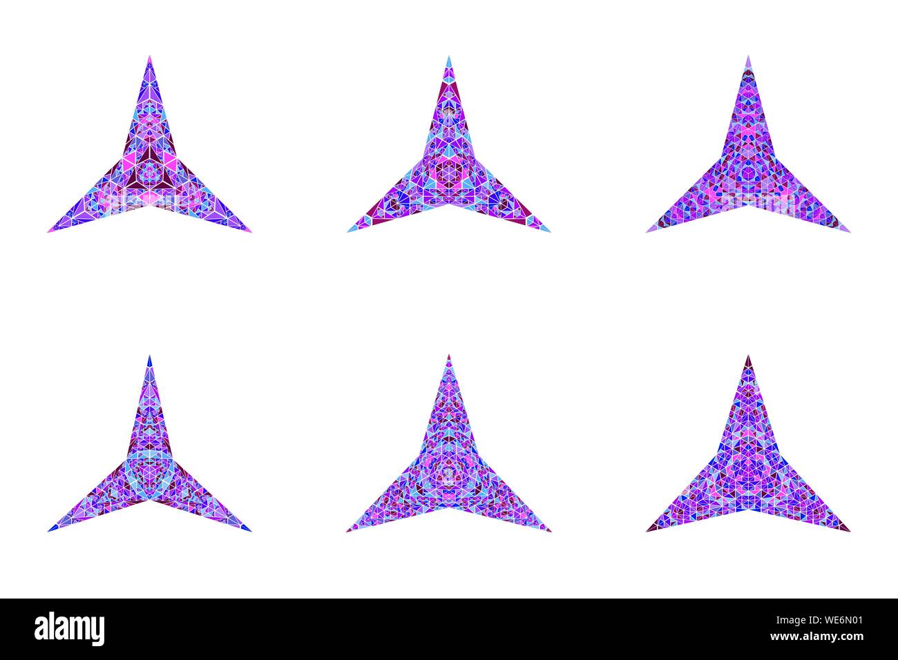 Isolierte Mosaikfliesen ornament Star Logo Vorlage Sammlung - geometrische abstrakte Vektor Elemente Stock Vektor