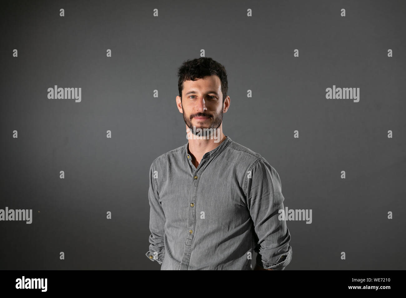 Edinburgh, Schottland, Großbritannien, 24. Aug 2019. Abgebildet auf dem Edinburgh Book Festival, Jack Shenker, Journalist und Orwell Prize Nominee, diskutiert das Thema Stockfoto