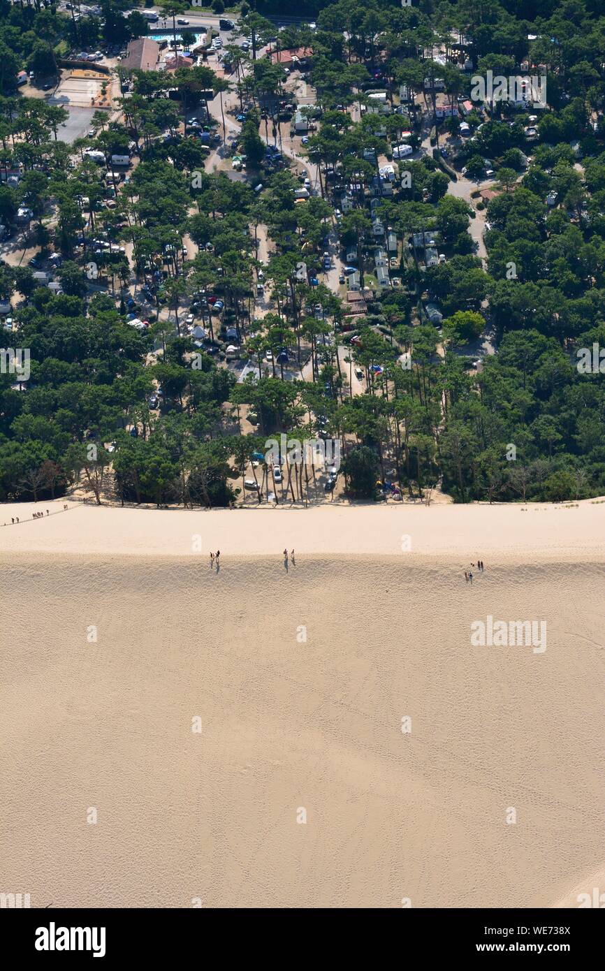 Frankreich, Gironde, Bassin d'Arcachon, Landes, Dune du Pilat (die große Düne von Pyla) (AERIA) Stockfoto