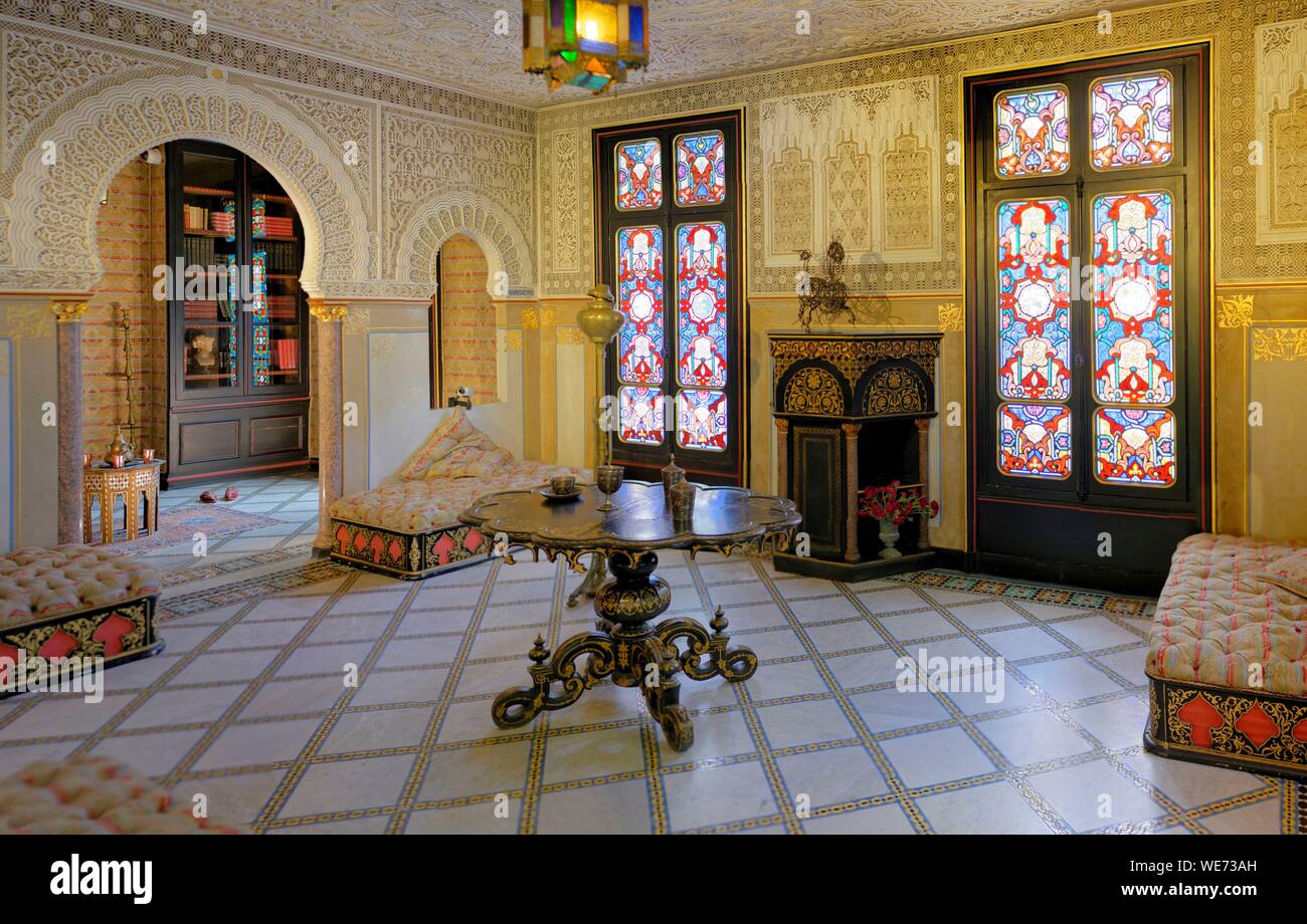 Frankreich, Yvelines, Port Marly, Monte Cristo Burg, maurischen Room Stockfoto