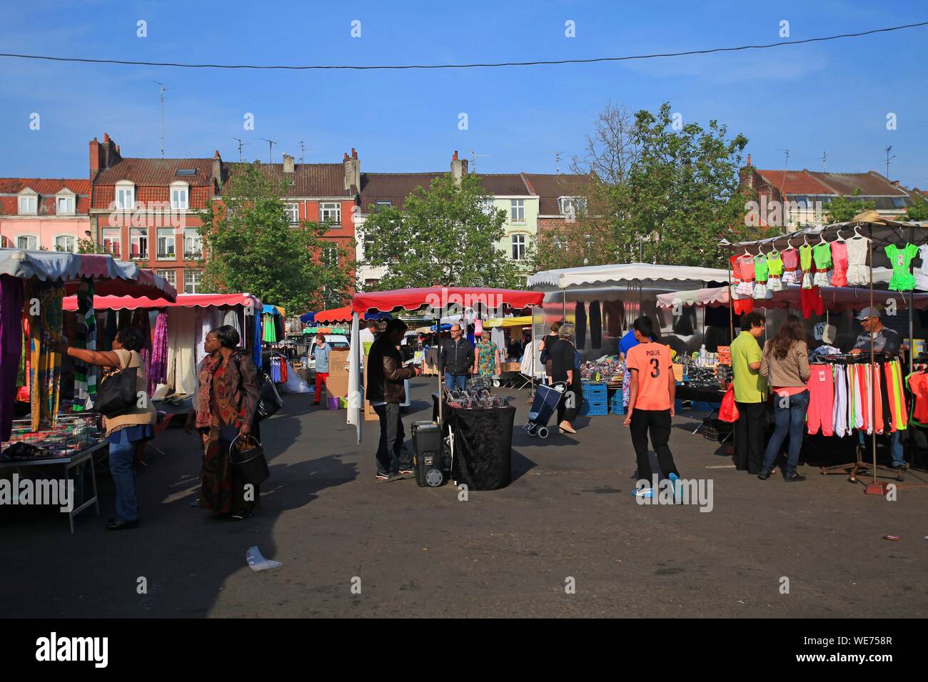 Frankreich, Nord, Lille, Markt Wazemmes Stockfoto