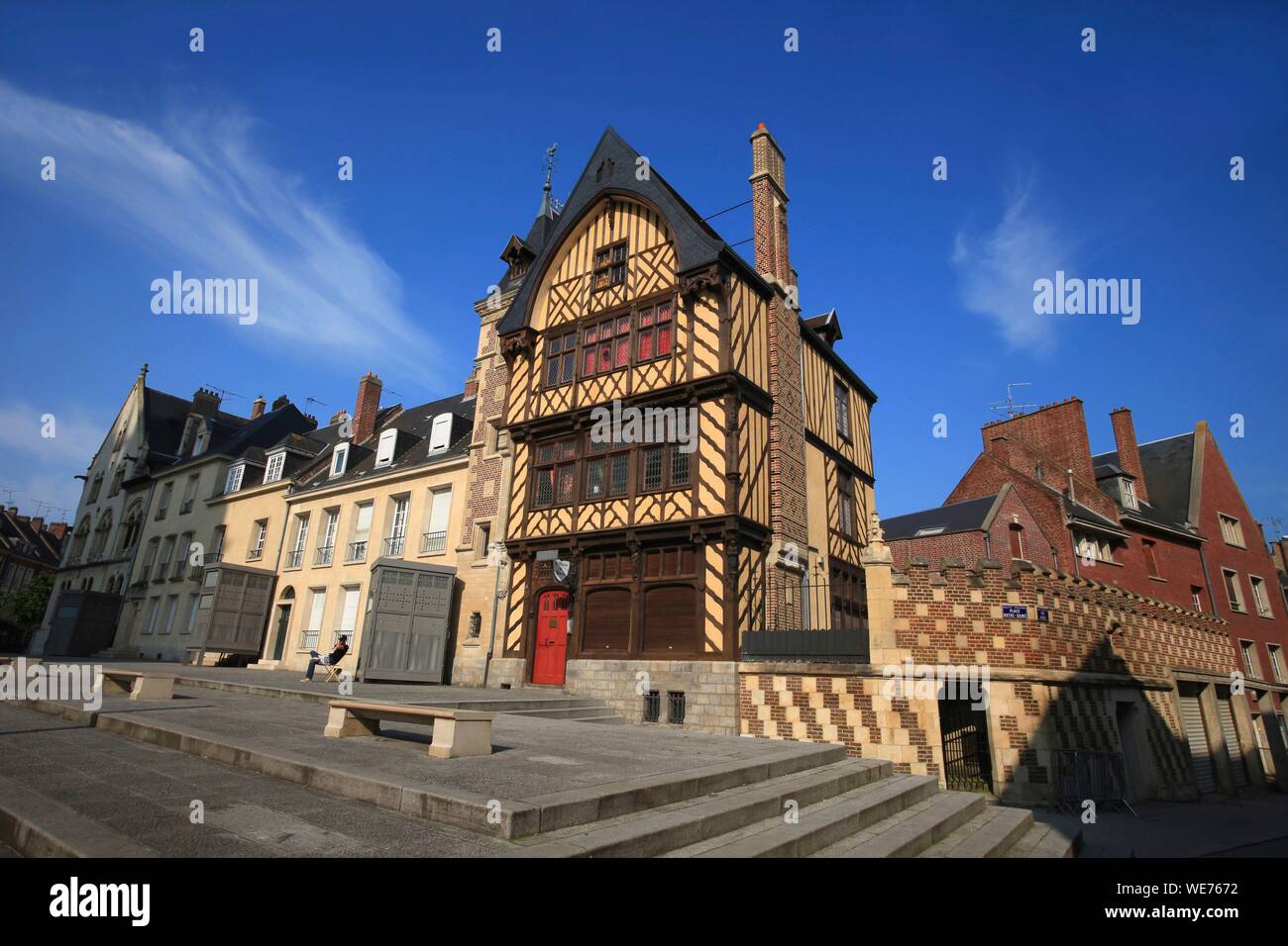 Frankreich, Picardie, Amiens, Haus der Pilger auf dem Place Notre Dame d'Amiens Stockfoto